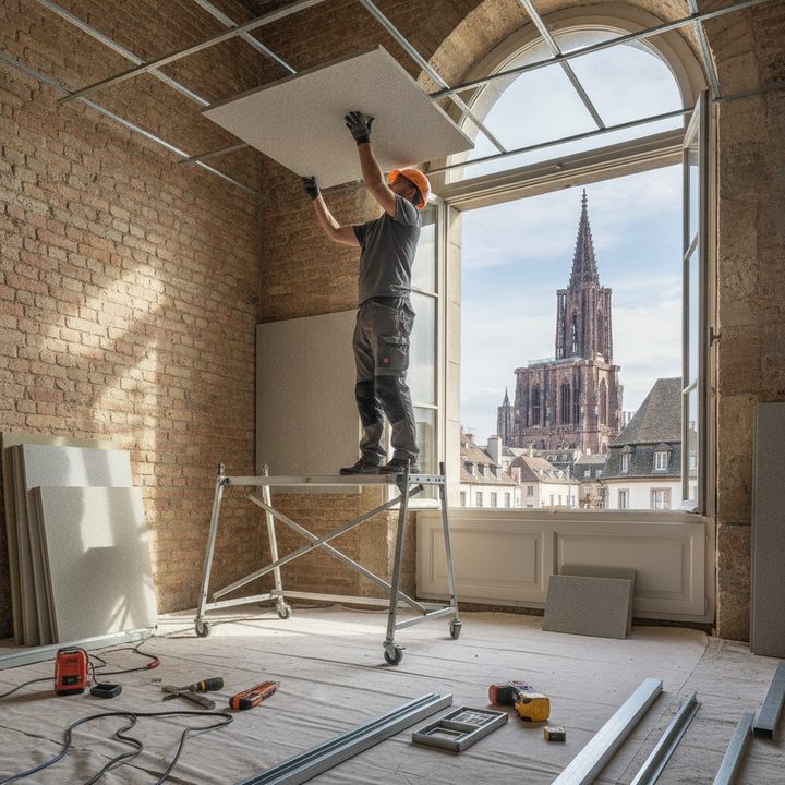 Faux plafond acoustique à Strasbourg : guide pratique pour bien choisir et réussir son projet